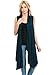 iconic luxe Women's Soft Premium Jersey Sleeveless Asymmetrical Open Front Cardigan