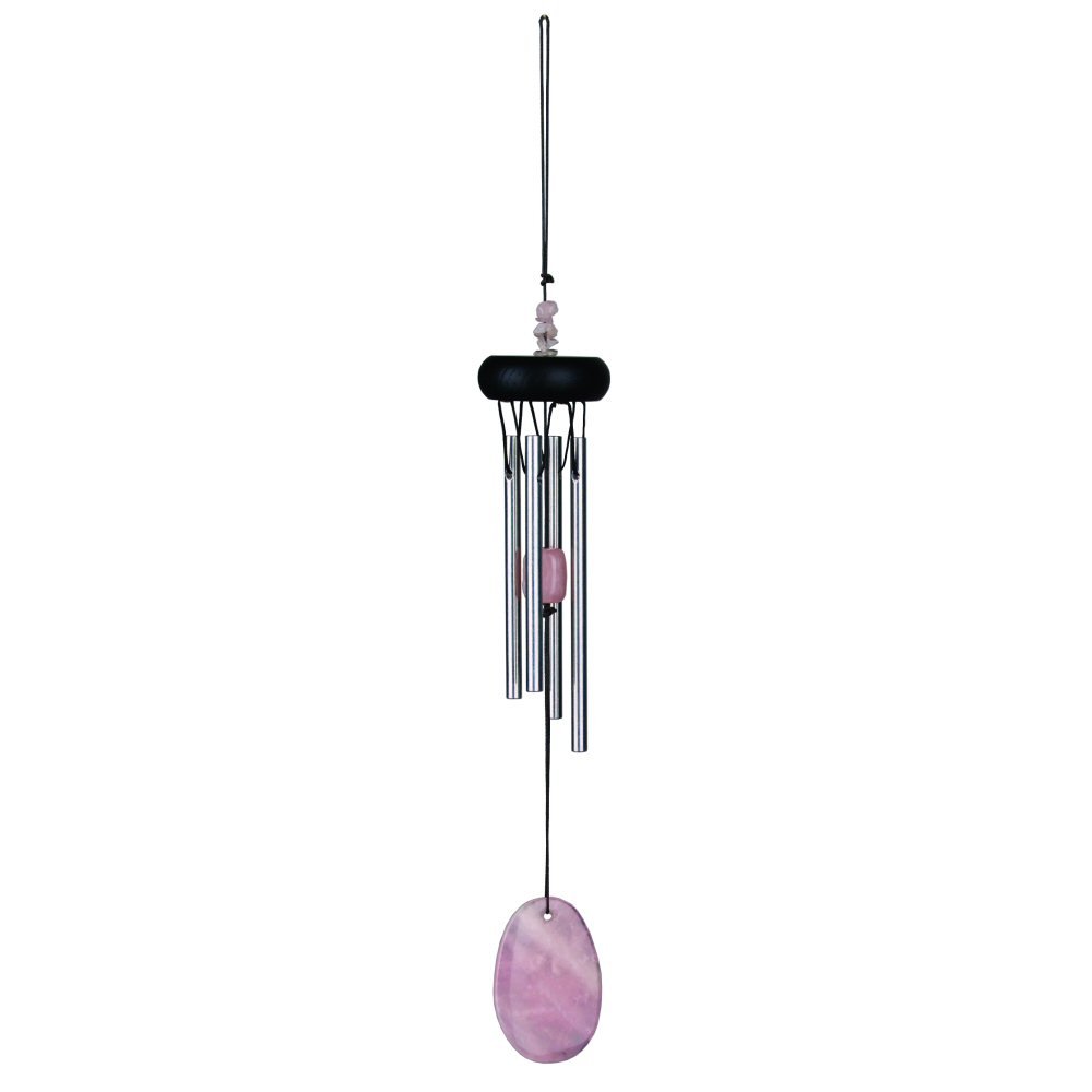 Woodstock Precious Stones Collection Windchime, Rose Quartz