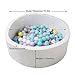 Wonder Space Deluxe Kids Round Ball Pit, Premium Handmade Kiddie Balls Pool, Soft Indoor Outdoor Nursery Baby Playpen, Ideal Gift Play Toy for Children Toddler Infant Boys and Girls (Off-White)