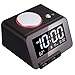 Homtime [Upgraded Version] Alarm Clock for Bedrooms with Bluetooth Speaker/2-Port Universal USB Charger/Large Dimmable LCD Screen/Thermometer/Snooze/Home/Office/Warranty-Black