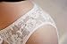 Coxeer Lace Garter Belt Panties & Sheer Stockings Lingerie Set For Women's (White)