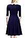 Miusol Women's Formal Polo Neck Navy Style Party Swing Dress