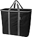 CleverMade Collapsible Laundry Caddy - Black Charcoal 1 Pack 64L / 17 Gal - Foldable Storage Organization Container Clothes Room Storage Solution