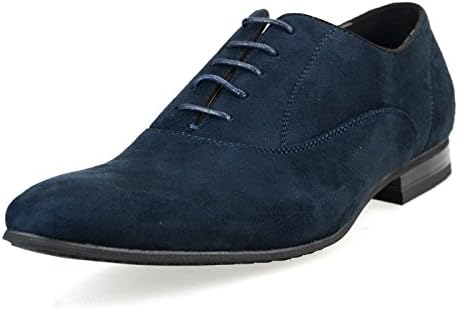 AN by LUCIUS Mens Casual Shoes Derby Shoes Suede Plain toe , Navy , 42 EU (US Men's 9-9.5 M)
