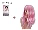 Goodly Short Curly Wavy Wigs with Air Bangs for Women Synthetic Women’s bob curly wig for Daily Party Cosplay 14 Inch(pink)