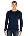 Noble Mount Mens Solid Thermal Henley Long Sleeve T-shirts