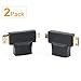 SHD HDMI Adapter 2 In 1 Mini HDMI and Micro HDMI Male to HDMI Female T HDMI Coupler Gold plated HDMI Cable Connector-2Pack