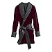 Regency New York Men's Smoking Jacket (Large, Burgundy)
