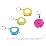 MZD8391 4Pack 150CM/60Inch Push Button Retractable Tape Measure Ruler for Sewing Body Measure (Portable & Colorful)