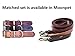 Moonpet Soft and Extra Strong Durable Real Genuine Full Grain Leather Dog Training Leash Lead - Premium Heavy Duty 4 ft x 0.9'' - Best for Medium Large X-Large Dogs Walking Running-Dark Brown