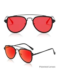 SOJOS SJ1051 - Gafas de sol polarizadas para hombre y mujer, lentes de espejo