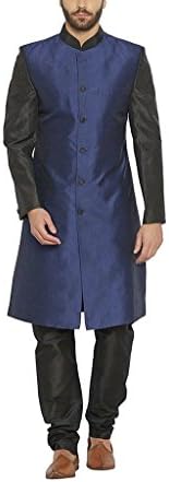 Royal Men's PolySilk Bandhgala Kneelong Sherwani
