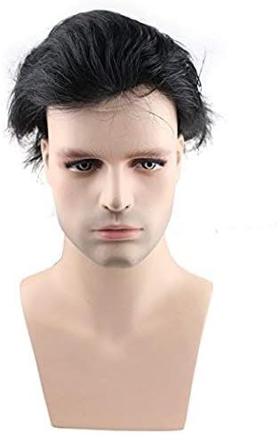 Eseewigs Men's Hairpiece Human Hair Toupee Wig Natrual Color Quff Hair New Style Super Thin Skin Hair Replacement