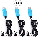 EVISWIY PL2303TA USB to TTL Serial Cable Debug Console Cable for Raspberry Pi 3 Pack