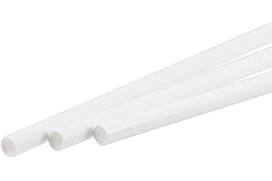 MECCANIXITY Plastic Model Tube ABS Round Tube 1/4" OD 10" White Easy Processing for Architectural Model Making DIY 3 Pack