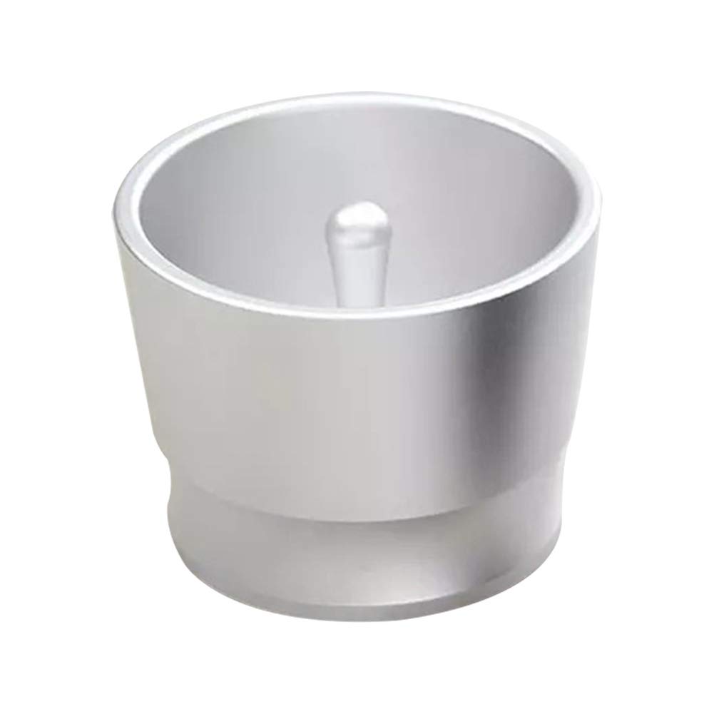 Coffee Milk Powder Container for EK43/58mm Grinder Aluminuml Intelligent Dosing Ring for Brewing Bowl Coffee Powder for Espresso Barista Tool for Coffee Tamper(White)