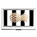 PANBOM Imiao Professional Business Card Holder Business Card Case Metal Card Holder Slim Design for Men & Women (Stripe Pineapple)