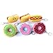 Sinofun 8PCS Random Kawaill Small Food Squishy Package Set, Including Cake, Pizza, Hamburger, Ice Cream, Doughnut, Hot Dog, Slow Rising Keychain Education Toys