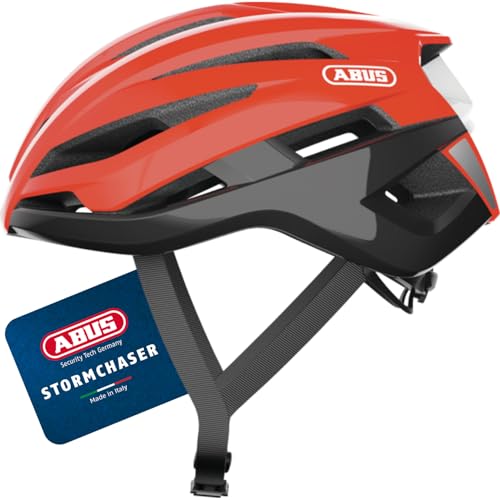 ABUS Rennradhelm StormChaser - Leichter und komfortabler Fahrradhelm für professionellen Radsport für Damen und Herren - Orange, Größe L