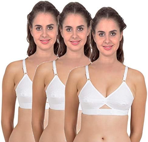 Style Stock Cotton Bra for Womens Centre Fit Pure Cotton Bra (Pack of 3)