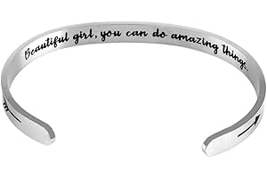 CellDesigns Engraved Hidden Message Cuff Bracelet