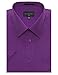 Men's Regular-Fit Solid Color Short Sleeve Dress Shirt, Purple Shirts (2XL)
