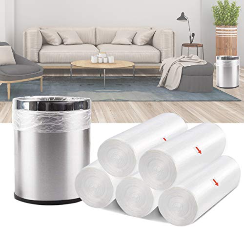 4 Gallon Clear Trash Bags 200 counts,Strong small garbage Bag Bin Liners for home office bathroom (clear) - Thumbnail 6