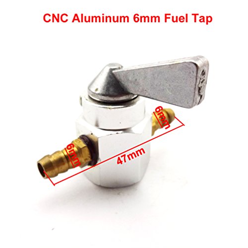 XLJOY 6mm 1/4" Inch Fuel Gas Tank Tap Inline Petcock Valve Switch Pet Cock for Pit Dirt Motor Bike Motorcycle ATV 4 Wheeler