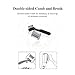 TOUCHBeauty Electric Eyebrow Trimmer for Women Portable Eyebrow Hair Remover Metal Cover, Battery Powered Ladies Hair Shaver Silver