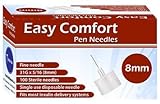 Easy Comfort Pen Needles 31G (8mm) - 100 Count