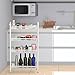 Rackaphile 4-Tier Slim Slide Out Storage Tower Rack Mesh Rolling Organization Serving Cart Shelf for Narrow Spaces Roller, White