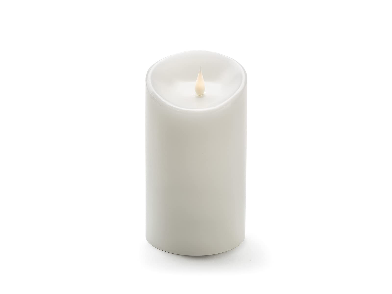 Konstsmide Large Candles/3D Living Operated Flameless Real Wax/Wire Lights/4 or 8 Hour Timer Function/14 x 10 cm/Warm LED, White Battery Candles 1842-100
