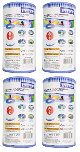 Intex Type A Easy Set Above Ground Pool Replacment Filter Cartridge (4 Pack)