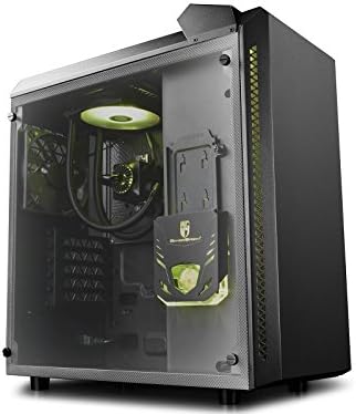DEEPCOOL BARONKASE LIQUID Tempered Glass mATX/ITX PC Computer Case,RGB Cooling Systerm Pre-installed,Black, 3 Year Warranty, AM4 Compatible