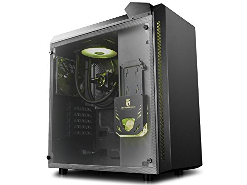 DEEPCOOL BARONKASE LIQUID Tempered Glass mATX/ITX PC Computer Case,RGB Cooling Systerm Pre-installed,Black, 3 Year Warranty, AM4 Compatible