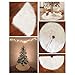 LITTLEGRASS 30/36/48/60in Christmas Tree Skirt White Faux Fur Luxury Soft Snow Tree Skirts for Xmas Holiday Decorations Pet Favors (White, 30
