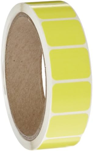 Roll Products 124-0001 Rectangle Paper Label, 1" Length x 3/4" Width, For Inventory and Marking, Black (Roll of 500)
