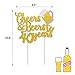Cheers & Beers to 40 Years Gold Glitter Cake Topper for 40th Birthday Wedding Anniversary Party Decorations