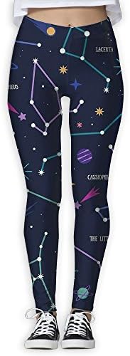 Ninena Chy Starry Constellation Womens Slim Yoga Leggings Patterned Workout Leggings Jogger Pants For Gym Home Outdoor Size Medium!