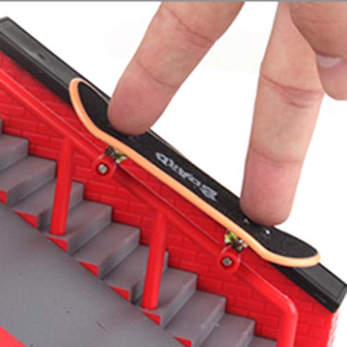 Wenasi Skate Park Kit, Ramp Parts for Finger Skateboard Ultimate Parks Training Props Novelty Finger Skateboard Toys