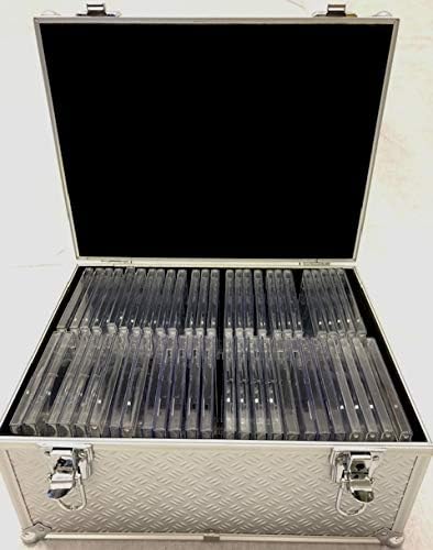 CRISTALRAY - Estuche para 50 cajas de CD, color plateado: Amazon.es: Instrumentos musicales