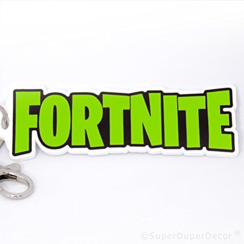 SuperDuperDecor FORTNITE KEYRING - Key Fob Chain Party Bag Filler Favours Loot Battle Royale Xbox PS4 PC Gift - GREEN