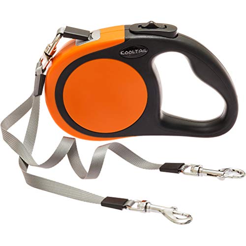Dual Retractable Dog Leash Heavy Duty Double Headed 16 ft Extendable
