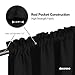 Deconovo Black Blackout Curtains Thermal Insulated Rod Pocket Room Darkening Curtain Panels for Bedroom 42W x 63L Inch Black 2 Panels