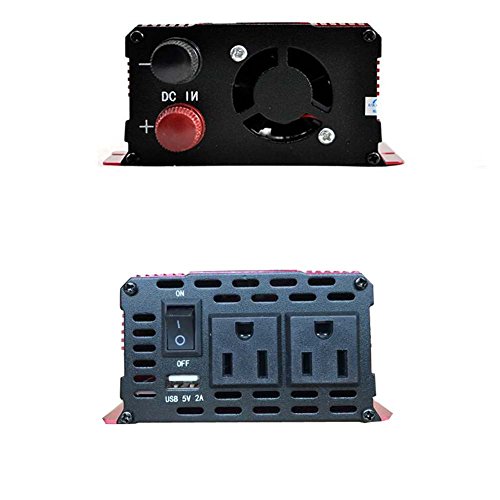 2000W (1000 watts continuous ) Power Inverter for Home Car RV with 2 AC Outlets Power Converter 12V DC to 110V AC Inverter - Thumbnail 3