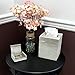 Perimeter Line Modern Rustic Gray Cube Tissue Box Cover with Slide-Off Top and Small Trinket Box