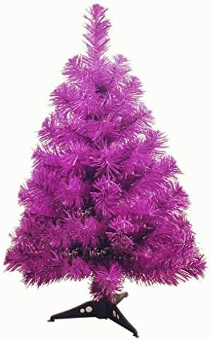 2 Foot Artificial Christmas Tree Xmas Pine Tree with PVC Leg Stand Base Holiday Decoration Purple