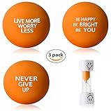 InsidersPro Stress Relief Ball Assortment | Motivational Squeeze Toys + Sand Timer | Hand Exerciser Balls to Relieve Tension/Joint Pain & Strengthen Grip - Great Gift Idea for Kids & Adults