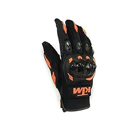 D’Oilie KTM Moto Biker Hand Gloves for Riding Bikes/Motorcycles/Cycles (Orange, Large)