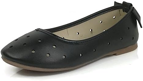 Stella Girls Ballet Flats with Bow Slip On Black 3 US Little Kid